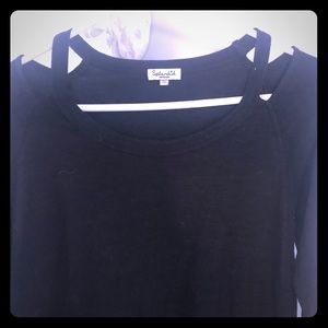 Splendid cold shoulder knit dress